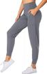 high-waisted yoga and workout joggers with pockets for women by oalka logo