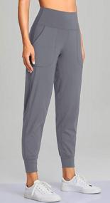 img 3 attached to High-Waisted Yoga And Workout Joggers With Pockets For Women By Oalka