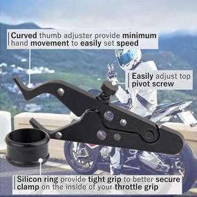 img 1 attached to 🔒 Enhance Motorcycle Control with Universal Aluminum Wrist/Hand Grip Lock: Throttle Lock Assist + Silicone Ring for Grip Protection