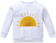 🌈 adorable toddler baby crewneck sweatshirt: long sleeve rainbow floral polka dot pullover for girls and boys - perfect fall t-shirt sweater outfit logo