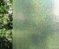 🪟 vsudo privacy window film - crystal mosaic pattern tint sticker for home or office - 2 rolls (38.75 sq. ft total) логотип