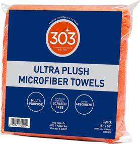 img 4 attached to 🚗 303 Premium Microfiber Towels for Automotive Detailing - Ultra Plush, Super Absorbent, Edgeless Design - Scratch-Free - Multi-Purpose - 3 Pack, Model 30901