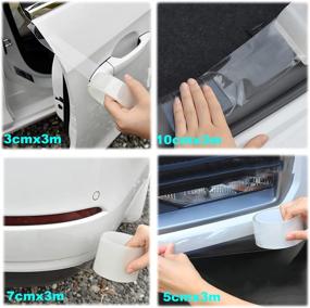 img 2 attached to YSWY Car Door Edge Guard: Transparent Protector for Anti-Collision, Door Sill, and Rear Bumper | Universal Fit for Most Cars - 10cmx3m