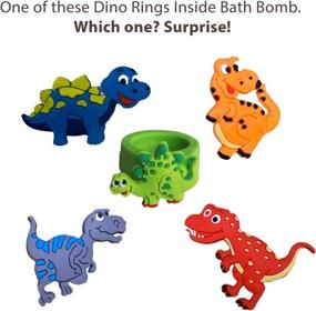 img 2 attached to Natural Bubble Bath Bomb For Kids With Surprise Dinosaur Ring Toy - Moisturizing Coconut And Olive Oils - Safe For Sensitive Skin - Sweet Orange Aroma - Perfect Gift In A Giftable Box