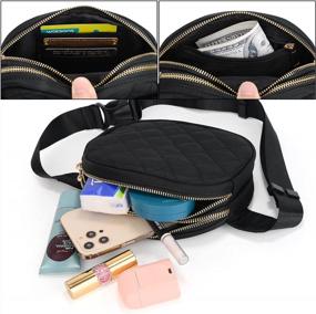 img 2 attached to Stylish Quilted Belt Bag For Women - Designer Fanny Pack For Travel, Outdoors, Shopping, And Hiking - Versatile Crossbody Chest And Shoulder Purse By UTO