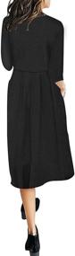 img 2 attached to MEROKEETY Womens Balloon Striped Pockets Women's Clothing ~ Dresses