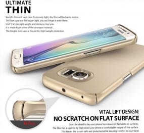 img 3 attached to Protect Your Galaxy S6 Edge With Ringke Slim Case - Snug-Fit, Lightweight, And Sleek Design With Royal Gold Finish