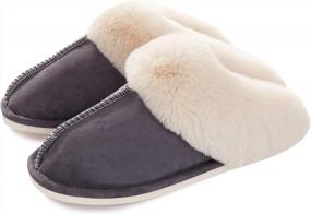 img 4 attached to Ultimate Comfort And Style: Women'S Memory Foam Slip-On House Slippers For Indoors And Outdoors