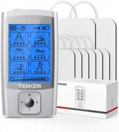 tenker muscle stimulator: 24 effective modes for pain relief & muscle strength with rechargeable tens machine and electrode pads логотип