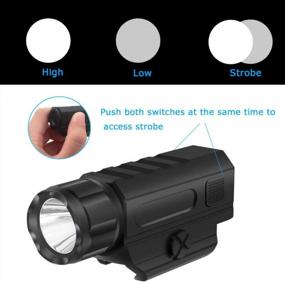 img 2 attached to Rail-Mounted Handgun Tactical Flashlight With Gun Light, Weapon Torch For Enhanced Illumination