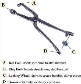 img 3 attached to Ease Foot Pain With FootFitter Cast Iron Ball & Ring Shoe Stretcher - Targeted Stretching Device For Bunion, Corn & Hammertoes