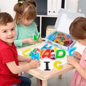 img 1 attached to 🔤 LESONG Alphabet Letters Sensory Toy Set: Educational ABC Learning Montessori Toys for Preschool Toddlers, Including Water Beads Fidget Sensory Toys for Autistic Children and Anxiety Relief - Ideal for Ages 3-6 years old