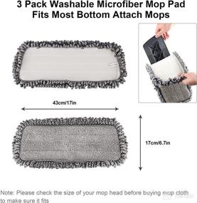 img 1 attached to 🧹 Ant-e Microfiber Mop Cloth, Enhanced Thick Mop Cleaning Pads, 17in x 6.7in Microfiber Mop Cover, Washable Floor Mop Replacement Cover for All Spray Mops/Washable Mop/Reveal Mop