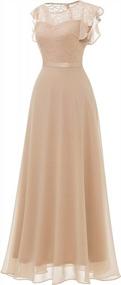 img 3 attached to Stylish And Elegant Bridesmaid Lace Dress For Weddings And Formal Occasions