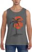 men's sleeveless beach tank top with palm tree design - casual fitness shirt for men, size small to 3xl logo