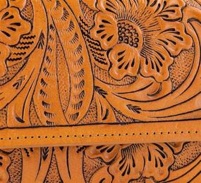 img 1 attached to Mauzari Geneva Womens Tooled Leather Women's Handbags & Wallets ~ Wallets