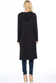 img 2 attached to Stay Chic And Cozy With Isaac Liev'S Long Sleeve Open Front Hoodie Cardigan For Women!