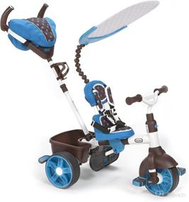 img 2 attached to 🚲 Little Tikes 4-in-1 Trike Ride On: Blue/White, Sports Edition - Ultimate Fun for Kids!