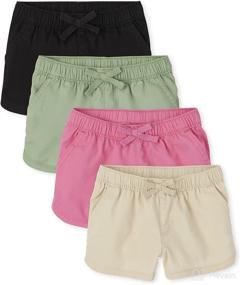 img 4 attached to Baby and Toddler Girls Twill Pull-On Shorts from The Children's Place, Enhanced for SEO