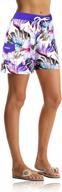 women's quick dry board shorts drawstring sports summer swim bottom with pocket logo