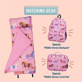 img 2 attached to Cozy And Durable Nap Mat For Kids: Wildkin Microfiber With Reusable Pillow In Cute Horses Design For Daycare And Preschool
