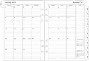 img 4 attached to 2023 Monthly Planner Refill For A5 Binder, Two Page Per Month, January 2023 - December 2023, 5.6"X8.3", 6-Hole Punched