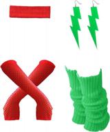cable knit leg warmers for women: 80s style crocheted long socks logo