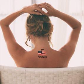 img 3 attached to Show Your Patriotic Side With God Bless America Temporary Tattoos - Removable, Waterproof & Fashionable DIY Body Art Stickers For All Ages And Genders
