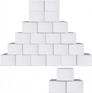 упаковочная коробка petaflop 8x6x4, белые почтовые коробки из гофрированного картона для упаковки малого бизнеса, 25 упаковок логотип