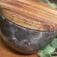 img 1 attached to 🧂 Jalz Jalz Large Wood Salt Box with Black Marble Lid - Stylish Solid Natural Acacia Base for Spice Seasonings Keeper - Elegant Design Decorative Boxes in Big Capacity review by Dan Toliver