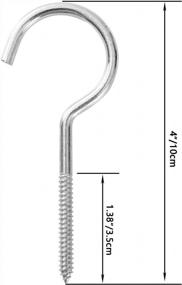 img 3 attached to Gydandir 4 Inch Heavy Duty Jumbo Hooks - Perfect For Hanging Large Items! 12 Pack