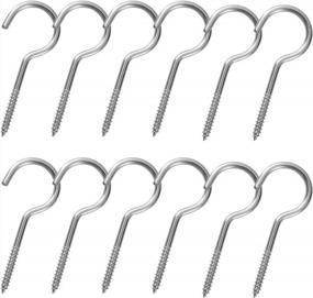 img 4 attached to Gydandir 4 Inch Heavy Duty Jumbo Hooks - Perfect For Hanging Large Items! 12 Pack