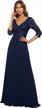 women's long sleeve sequin v-neck evening party dress 0751 by ever-pretty logo