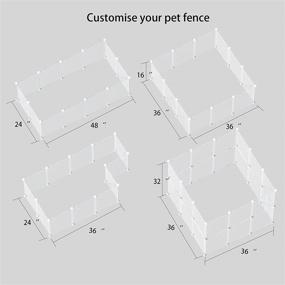 img 2 attached to 🐾 Portable Pet Playpen for Small Animals: Ideal Fence Yard for Guinea Pigs, Bunnies, Ferrets, Mice, Hamsters, Hedgehogs, Puppies, and Turtles