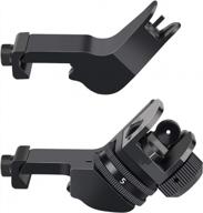 feyachi rapid transition picatinny rail mounted 45 degree front and rear backup iron sights logo