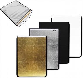 img 4 attached to Selens 4-In-1 Photography Panel Fabric Cover Cloth - 23.6X29.5Inch For Photo Studio Reflectors And Stainless Flags In Gold, Black, Silver, And White