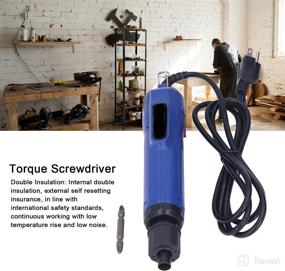 img 2 attached to 🔧 Adjustable Torque Electric Screwdriver - Handheld Straight Shank - 1/4 inch - Blue - 110V/220V (US Plug 110V)