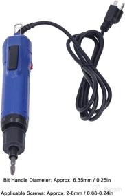 img 3 attached to 🔧 Adjustable Torque Electric Screwdriver - Handheld Straight Shank - 1/4 inch - Blue - 110V/220V (US Plug 110V)