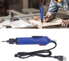 img 1 attached to 🔧 Adjustable Torque Electric Screwdriver - Handheld Straight Shank - 1/4 inch - Blue - 110V/220V (US Plug 110V)