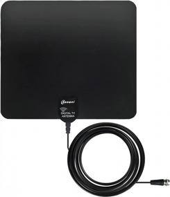 img 4 attached to Chaowei 40-мильная внутренняя телевизионная антенна с многонаправленным листовым деполем, 16,5-футовым коаксиальным кабелем, для приема каналов VHF UHF Freeview на Smart TV 4K 1080P