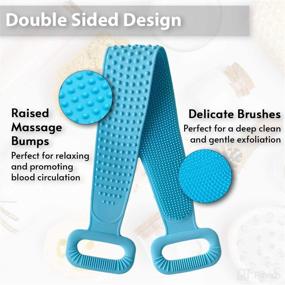 img 2 attached to Silicone Body Scrubber Brush Shower Tools & Accessories