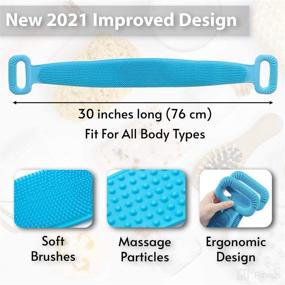 img 3 attached to Silicone Body Scrubber Brush Shower Tools & Accessories