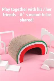 img 1 attached to Large Watermelon Cat Scratching Lounge Bed - Cardboard Scratcher Pad for Cats - Interactive Cat Toy