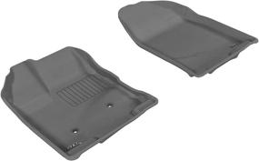 img 4 attached to Custom Fit Kagu Series All-Weather Floor Mats for Ford Edge 2007-2014, 3D MAXpider Car Floor Liners (1st Row, Gray)