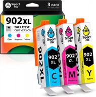 🖨️ smart ink compatible hp 902 xl 902xl ink cartridge replacement (c/m/y combo pack) with advanced chip technology for officejet pro 6978 6968 6974 printers and more logo