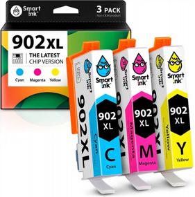 img 4 attached to 🖨️ Smart Ink Compatible HP 902 XL 902XL Ink Cartridge Replacement (C/M/Y Combo Pack) with Advanced Chip Technology for Officejet Pro 6978 6968 6974 Printers and More