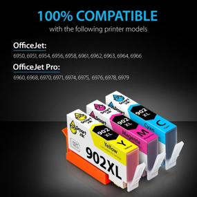 img 3 attached to 🖨️ Smart Ink Compatible HP 902 XL 902XL Ink Cartridge Replacement (C/M/Y Combo Pack) with Advanced Chip Technology for Officejet Pro 6978 6968 6974 Printers and More