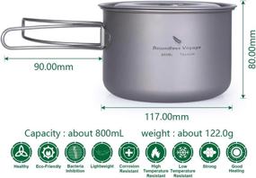 img 3 attached to Ultralight Titanium Pot With Folding Handle And Lid - Perfect For Camping, Hiking, And Picnics - By IBasingo