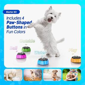 img 2 attached to 🐾 PawTalk Dog Buttons - Recordable & Speakable Buttons for Pet Communication - Interactive Dog Training - Teach Your Dog Verbal Communication - Games &amp; Essentials for Dogs - Set of 4