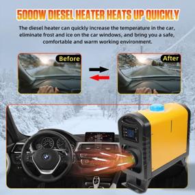 img 2 attached to Diesel Air Heater 5KW 12V 24V With Remote Control, Adjustable Temperature For Car, Truck, RV And Boat - Muffler & LCD Monitor